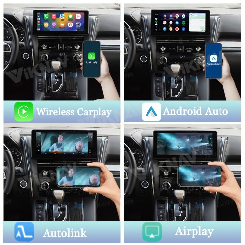 Viknav Linux System For Lexus LM 2020-2023 Wireless Apple CarPlay Android Auto display screen