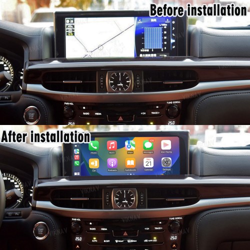 Viknav Fit For Original Car 12.3 Inch Screen Linux System For Lexus LX570 2016-2021 Wireless Apple CarPlay Android Auto