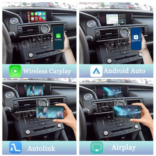Viknav Fit For Original Car Screen Linux System For Lexus RC 2015 2016 2017 2018 Wireless Apple CarPlay Android Auto(High Version)