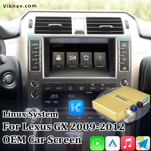 Viknav Linux System For Lexus GX 2009 -2012 Wireless Apple CarPlay Android Auto Only Support Original Car Screen