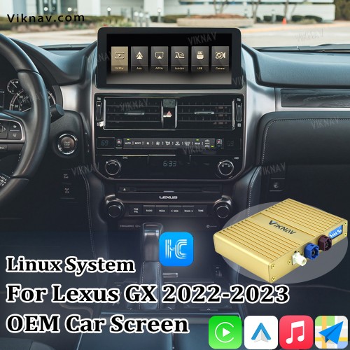 Viknav Fit For Original Car Screen Linux System For Lexus GX 2022 2023 Wireless Apple CarPlay Android Auto