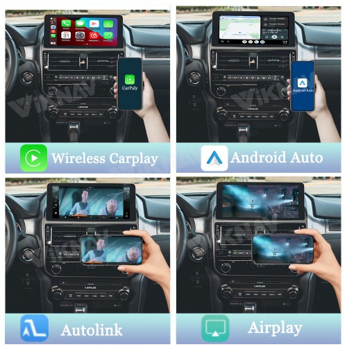 Viknav Fit For Original Car Screen Linux System For Lexus GX 2022 2023 Wireless Apple CarPlay Android Auto