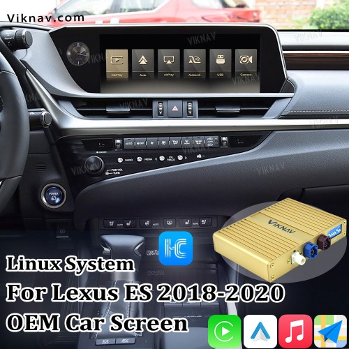 Viknav Fit For Original Car 12.3 Inch Screen Linux System For Lexus ES 2018 2019 2020 Wireless Apple CarPlay Android Auto