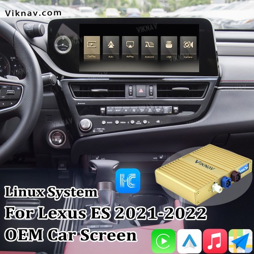 Viknav Fit For Original Car 12.3 Inch Screen Linux System For Lexus ES 2021 2022 Wireless Apple CarPlay Android Auto