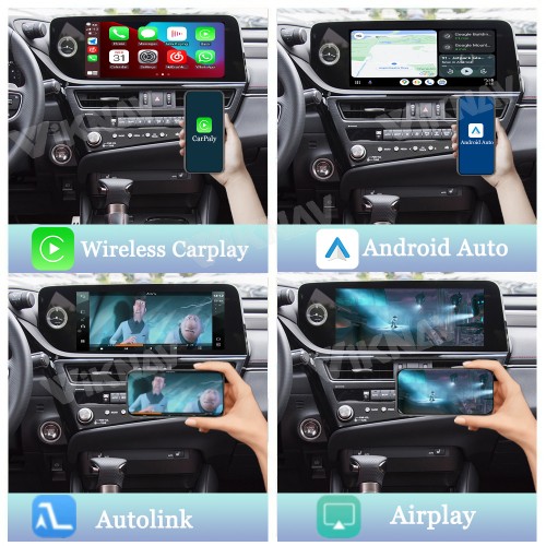 Viknav Fit For Original Car 12.3 Inch Screen Linux System For Lexus ES 2021 2022 Wireless Apple CarPlay Android Auto