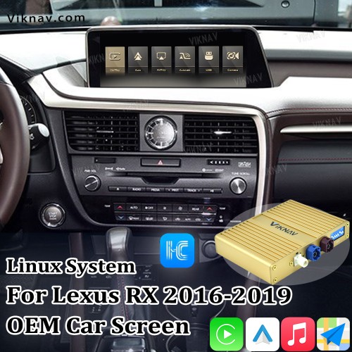 Viknav Fit For Original Car 12.3 Inch Screen Linux System For Lexus RX 2016 2017 2018 2019 Wireless Apple CarPlay Android Auto(Full Screen)