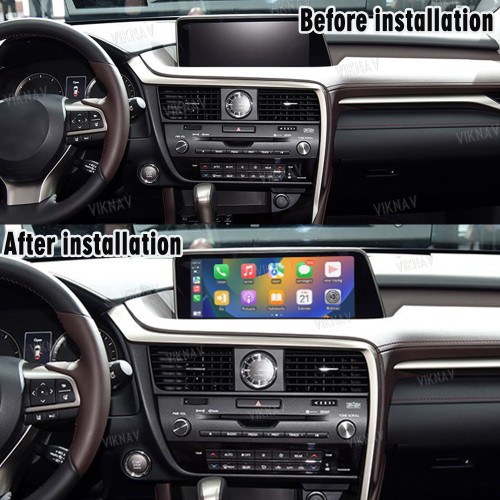 Viknav Fit For Original Car 12.3 Inch Screen Linux System For Lexus RX 2016 2017 2018 2019 Wireless Apple CarPlay Android Auto(Full Screen)
