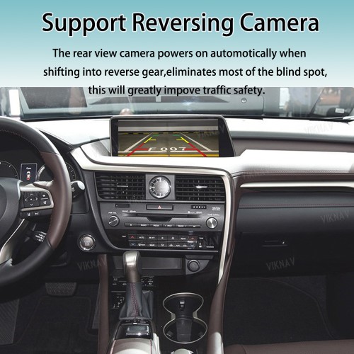 Viknav Fit For Original Car 12.3 Inch Screen Linux System For Lexus RX 2016 2017 2018 2019 Wireless Apple CarPlay Android Auto(Full Screen)