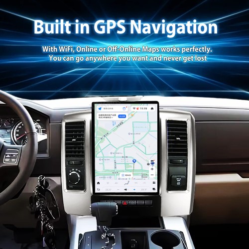 Viknav 13.8 inch Car Radio For Dodge RAM 2008-2011 Wireless Carplay Android 13 Touch Screen Multimedia Player Head Unit