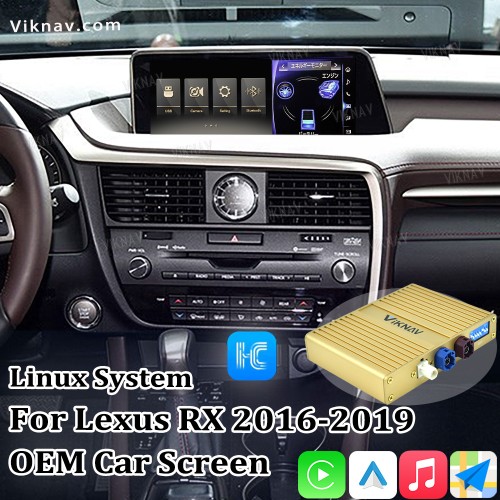 Viknav Fit For Original Car 12.3 Inch Screen Linux System For Lexus RX 2016 2017 2018 2019 Wireless Apple CarPlay Android Auto (Half Screen)