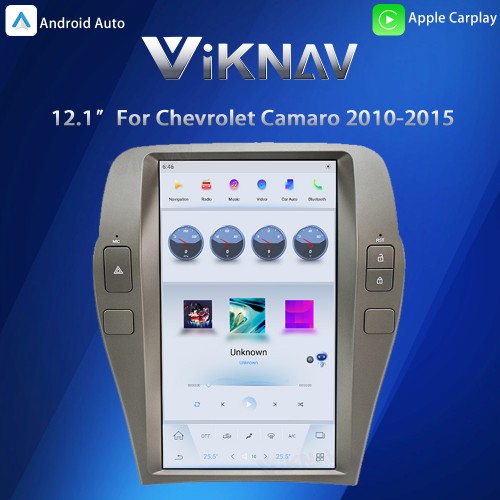 Viknav Car Radio Replacement For Chevrolet Camaro 2010 2011 2012 2013 2014 2015 car Stereo Upgrade Support carplay and Android auto Head Unit Update(64GB)