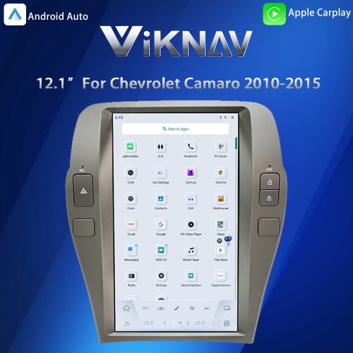 Viknav Car Radio Replacement For Chevrolet Camaro 2010 2011 2012 2013 2014 2015 car Stereo Upgrade Support carplay and Android auto Head Unit Update(64GB)