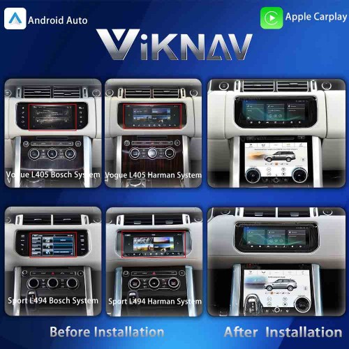 Viknav 10.25 inch Car Radio For Land Range Rover Vogue L405 Sport L494 2013-2017 Wireless Carplay Auto Stereo GPS Navigation Air Conditioning Climate Palyer