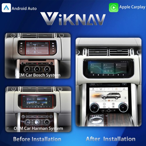 Viknav 10.25 Car Radio AC Panel For Land Range Rover Sport L405 2013-2017 Wireless Carplay Auto Stereo GPS Navigation Air Conditioning Climate Palyer