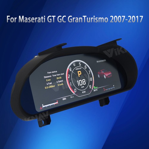 Viknav 12.3 Inch Car LCD Digital Cluster Speedometer For Maserati GT  2007-2017 Dashboard Instrument Virtual Cockpit