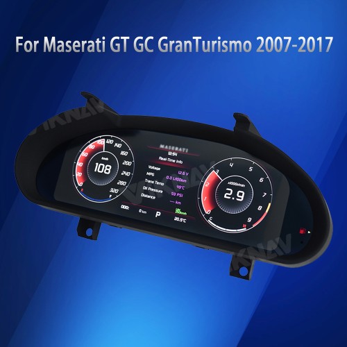 Viknav 12.3 Inch Car LCD Digital Cluster Speedometer For Maserati GT  2007-2017 Dashboard Instrument Virtual Cockpit