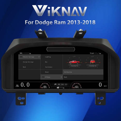 Viknav Pre Order 13.1 Inch Car Digital Cluster For Dodge Ram 1500 2500 3500 2013-2018 Linux System Car Digital Speedometer Dashboard Panel Instrument Panel Virtual Cockpit
