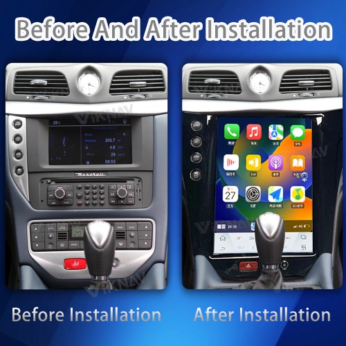 Viknav 13.6 Inch Android 8 Corefor Maserati GT 2007-2017 Touch Screen Head Unit car Stereo carplay Android auto GPS Navigation Multimedia Player Starlight Effect(car radio + digital cluster)