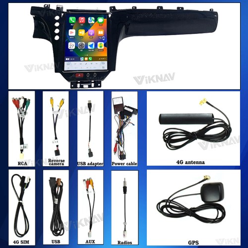 Viknav 13.6 Inch Android 8 Corefor Maserati GT 2007-2017 Touch Screen Head Unit car Stereo carplay Android auto GPS Navigation Multimedia Player Starlight Effect(car radio + digital cluster)