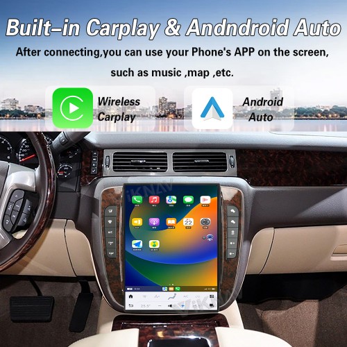 Viknav Upgrade 13.8 Inch Android Car Radio For GMC YUKON/Chevy Suburban Tahoe 2007-2013 Carplay GPS Navigation Multimedia Stereo Video Player(128GB)