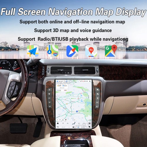 Viknav Upgrade 13.8 Inch Android Car Radio For GMC YUKON/Chevy Suburban Tahoe 2007-2013 Carplay GPS Navigation Multimedia Stereo Video Player(128GB)
