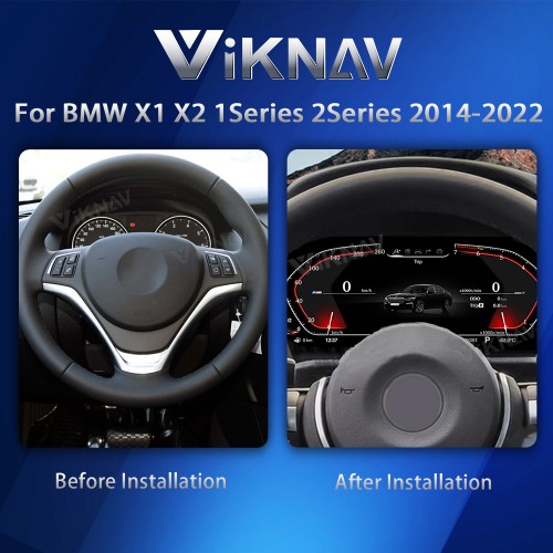 Viknav Digital Instrument Cluster 11 inch For BMW X1 X2 1 Series 2 Series 2014-2022 Linux System Vertical Screen Car Speed Meter Car Dashboard Digital Panel