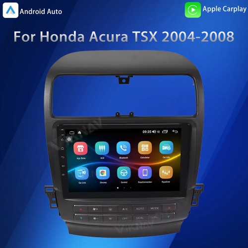 Viknav Android Car Radio For Honda Acura TSX 2004-2008 Car Stereo Receiver Touch Screen GPS Navigation Multimedia Player Head Unit(128GB)