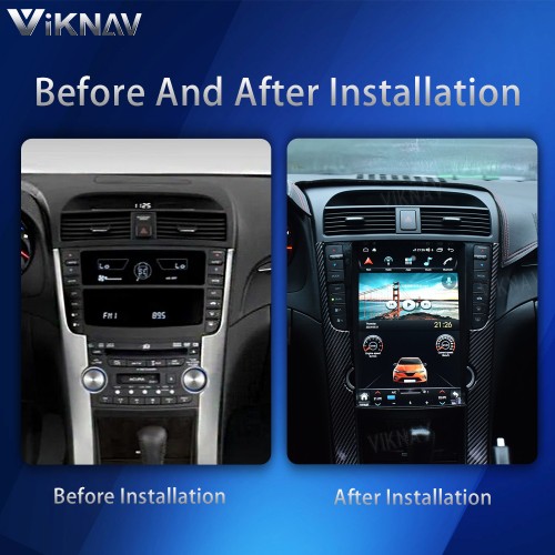 Viknav 2 Din Vertical Screen Car Radio For Honda Acura TL 2006-2018 Car radio Multimedia Player Android GPS Navigation Head Unit(128GB)