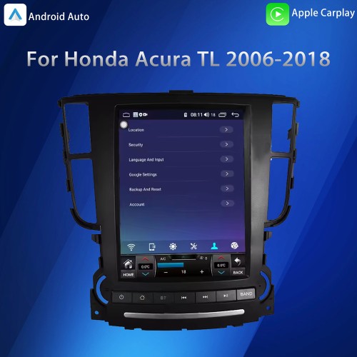 Viknav 2 Din Vertical Screen Car Radio For Honda Acura TL 2006-2018 Car radio Multimedia Player Android GPS Navigation Head Unit(128GB)