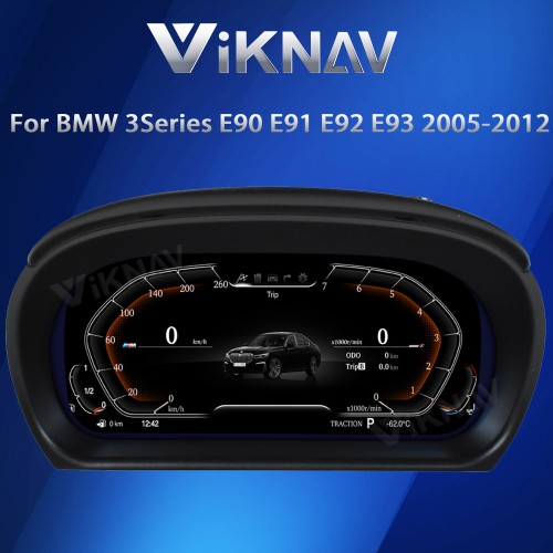 Viknav Digital Instrument Cluster 11 inch For BMW 3Series E90 E91 E92 E93 2005-2012 Linux System Vertical Screen Car Speed Meter Car Dashboard Digital Panel
