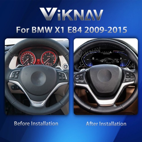 Viknav  11 inch For BMW X1 E84 2009-2015 Vertical Screen Car Speedometer Car Dashboard Digital Panel Head Unit