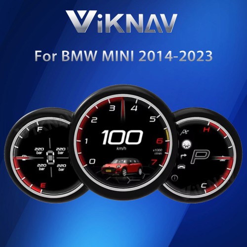 Viknav Digital Dashboard 9 inch For BMW MINI 2014-2023 RHD&LHD LCD Screen Linux System CockPit Speedometer Instrument Cluster