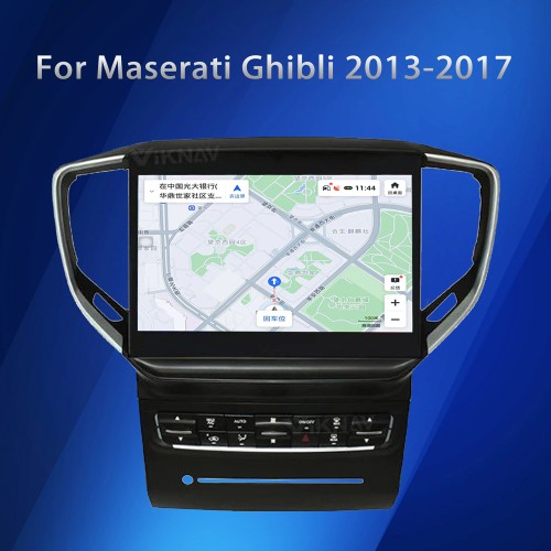 Viknav Car Radio For Maserati Ghibli 2013-2017 Touch Screen 10.4 inch GPS Navigation Multimedia Player Wireless Carplay Android Auto Stereo Head UNIT (128gb）