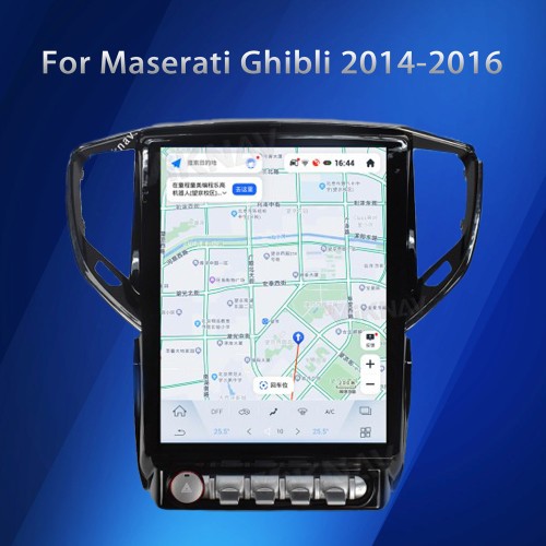 Viknav 12.1 Inch Android Car Radio For Maserati Ghibli 2014 2015 2016 GPS Navigation Multimedia System With Screen IPS DVR WiFi Carplay(128GB)