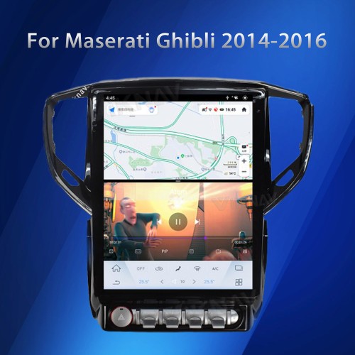 Viknav 12.1 Inch Android Car Radio For Maserati Ghibli 2014 2015 2016 GPS Navigation Multimedia System With Screen IPS DVR WiFi Carplay(128GB)