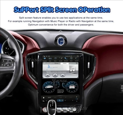 Viknav 12.1 Inch Android Car Radio For Maserati Ghibli 2014 2015 2016 GPS Navigation Multimedia System With Screen IPS DVR WiFi Carplay(64GB)