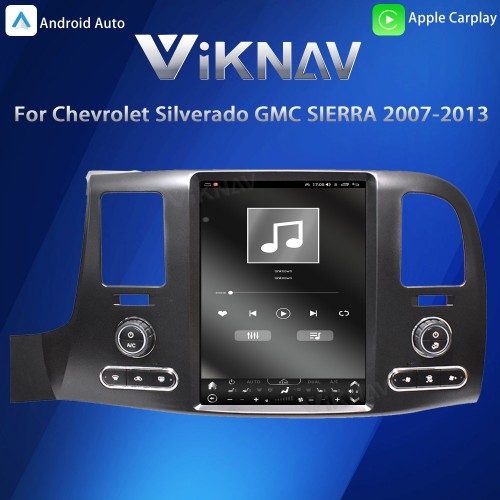Viknav Car radio For Chevrolet Silverado GMC SIERRA 2007 - 2013 Vertical Screen 12.1 INCH Car Stereo DVD player GPS Navigation Head UNIT （128gb)