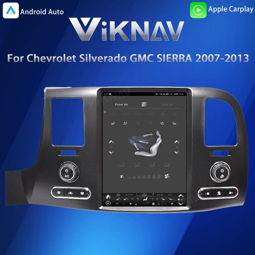 Viknav Car radio For Chevrolet Silverado GMC SIERRA 2007 - 2013 Vertical Screen 12.1 INCH Car Stereo DVD player GPS Navigation Head UNIT （128gb)