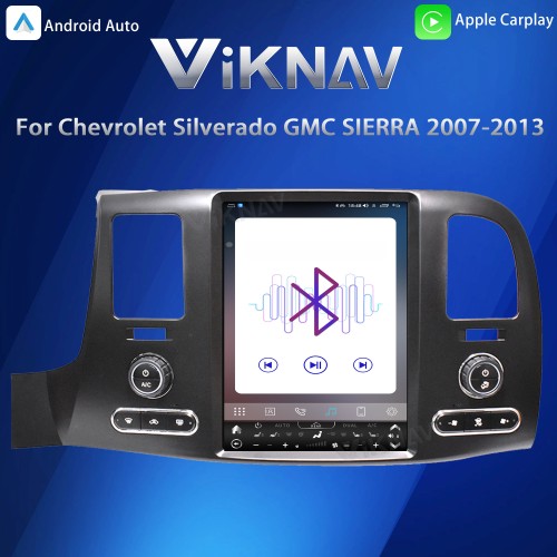 Viknav Car radio For Chevrolet Silverado GMC SIERRA 2007 - 2013 Vertical Screen 12.1 INCH Car Stereo DVD player GPS Navigation Head UNIT （128gb)