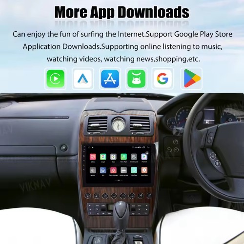 Viknav Android Car Radio For Maserati Quattroporte 2004-2012 Touch Screen 10 inch GPS Navigation Multimedia Player Carplay Auto Stereo (128gb）