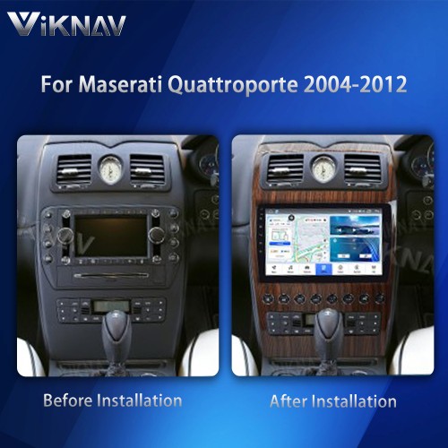 Viknav Android Car Radio For Maserati Quattroporte 2004-2012 Touch Screen 10 inch GPS Navigation Multimedia Player Carplay Auto Stereo (128gb）