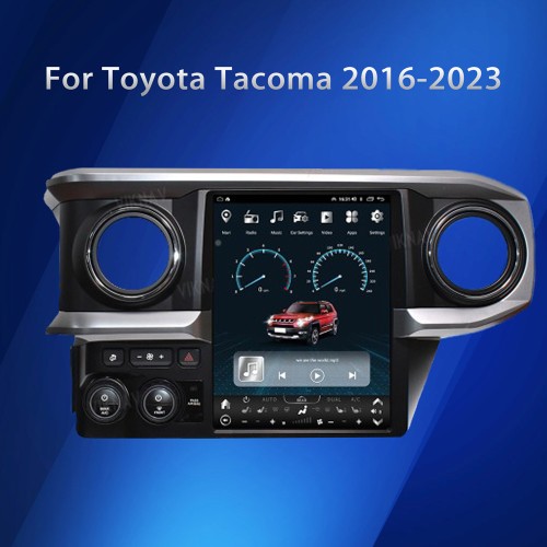 Viknav 12.1 INCH Car Stereo For Toyota Tacoma 2016-2023 Vertical Screen radio Android Auto Carplay Car GPS Navigation Multimedia Player Head UNIT (silvery 128GB)