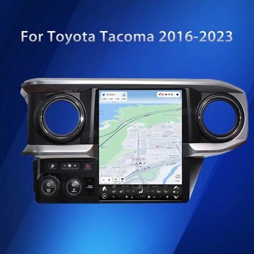 Viknav 12.1 INCH Car Stereo For Toyota Tacoma 2016-2023 Vertical Screen radio Android Auto Carplay Car GPS Navigation Multimedia Player Head UNIT (silvery 128GB)