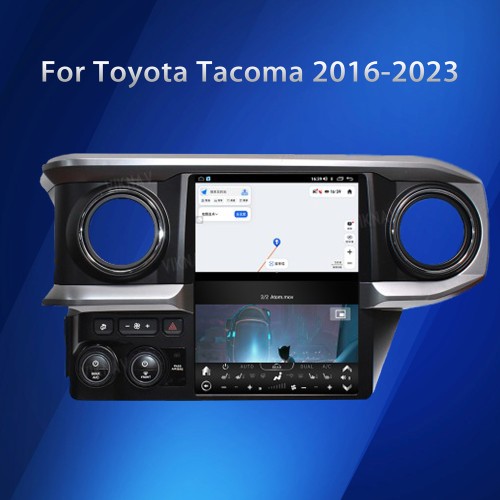 Viknav 12.1 INCH Car Stereo For Toyota Tacoma 2016-2023 Vertical Screen radio Android Auto Carplay Car GPS Navigation Multimedia Player Head UNIT (silvery 128GB)