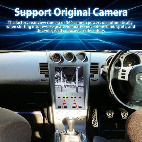 Viknav Car GPS Navigation For Nissan 350Z 2002-2007 RHD Touch Screen Audio Stereo Radio 12.1 inch Multimedia Player Wireless Carplay(64GB)