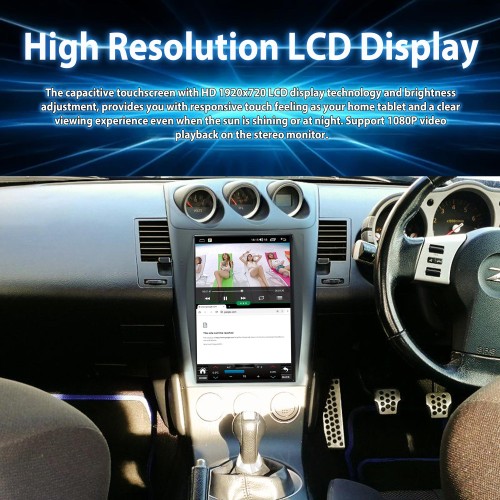 Viknav Car GPS Navigation For Nissan 350Z 2002-2007 RHD Touch Screen Audio Stereo Radio 12.1 inch Multimedia Player Wireless Carplay(64GB)