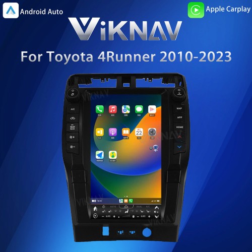 VIKNAV For Toyota 4Runner 2010-2023 Car Multimedia Player Android Touch Screen Replacement Car Radio GPS Navigation Auto Stereo Receiver Head Unit(128GB)
