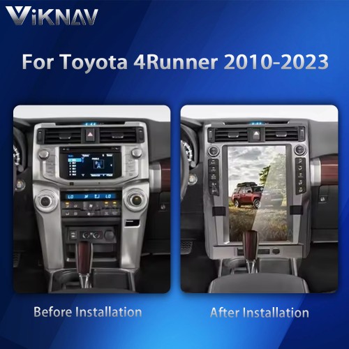 VIKNAV For Toyota 4Runner 2010-2023 Car Multimedia Player Android Touch Screen Replacement Car Radio GPS Navigation Auto Stereo Receiver Head Unit(128GB)