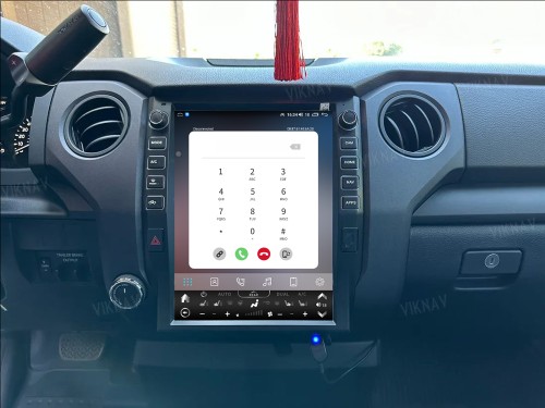 Viknav Car Radio For Toyota Tundra 2014 - 2021 Vertical Screen GPS Navigation Multimedia Player Android Auto Wireless Carplay Stereo Head UNIT (BLACK 128GB)