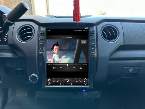 Viknav Car Radio For Toyota Tundra 2014 - 2021 Vertical Screen GPS Navigation Multimedia Player Android Auto Wireless Carplay Stereo Head UNIT (BLACK 128GB)